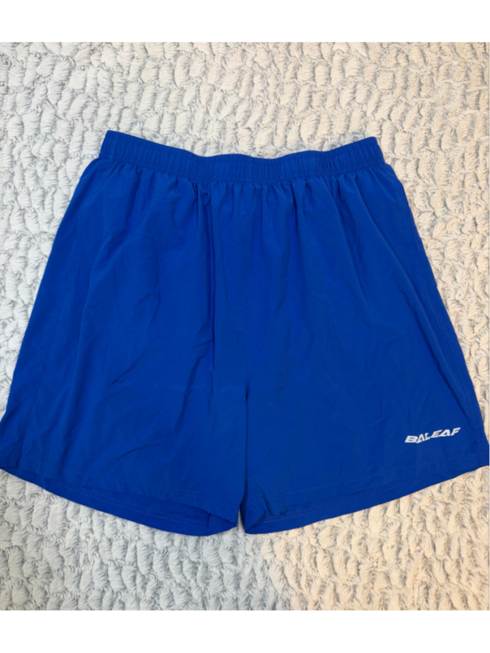 BALEAF Men's Blue Mesh Athletic Shorts 7" Inseam Drawstring Pockets L